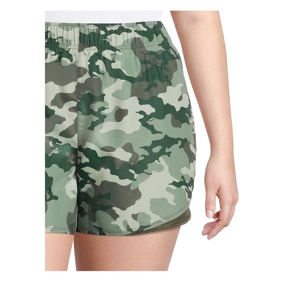 ATHLETIC WORKS Womens Core Running Shorts Size 3X 24W-26W Camouflage New - Picture 2 of 7